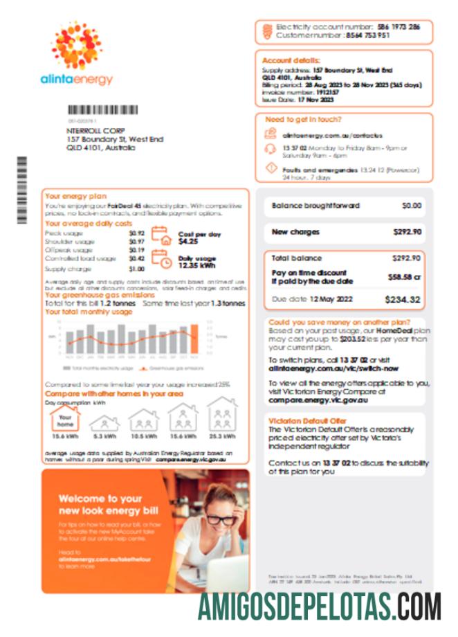 Projeto de lei de negócios de serviços públicos de eletricidade da Alinta Energy, página 1, SCR baixar para verificação